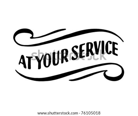 At Your Service 2 - Retro Ad Art Banner