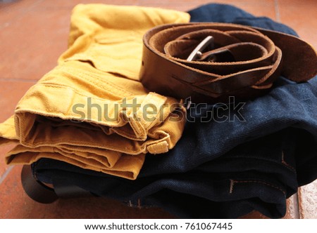 Denim. Denim jeans texture. Jeans background.  jeans and leather belt