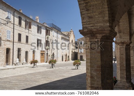 Moresco (Fermo, Marches, Italy): old typical buildings in the historic town