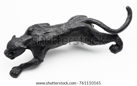 Black Panther Toy on white background