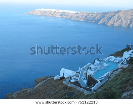 Photo from one of the most famous views in the world, Santorini volcanic island, Cyclades, Greece