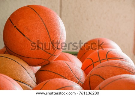 Basketball kept in warehouse