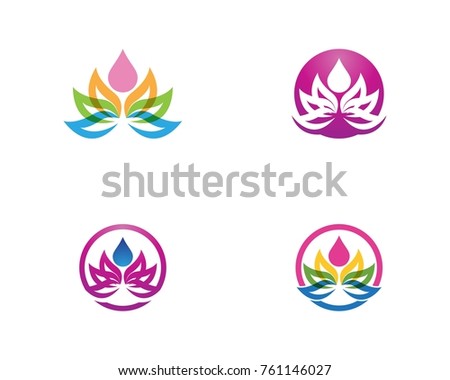 Flower logo design template