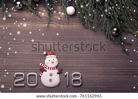Christmas, New Year 2018, holiday background
