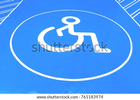 Disabled parking bays in car park