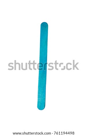 blue ice cream sticks isolated on white background