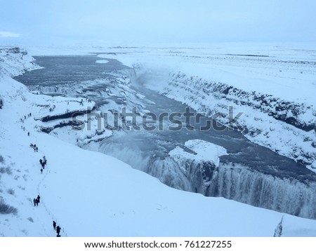Snow scenery view in Iceland