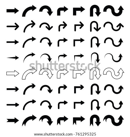 Set of infographic vector arrows. Royalty-Free Stock Photo #761295325