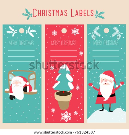 christmas labels and decoration 