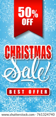 Christmas Sale Best Offer Lettering  