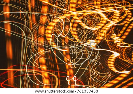 Street - City Lights At Night Abstract Background