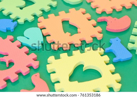 Puzzles for children. The concept of early development