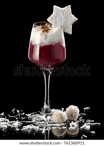 Xmas cocktail with cream