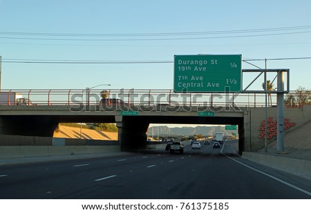 Highway Underpass on South Interstate Arizona 17