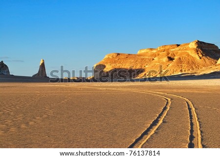 Tower mountains, Akabat desert, Africa, Egypt