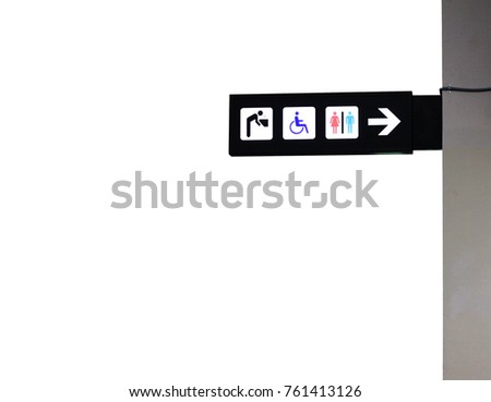 An entrance to male and female toilet, this has clipping path.