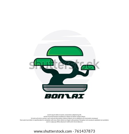 bonsai logo illustration.