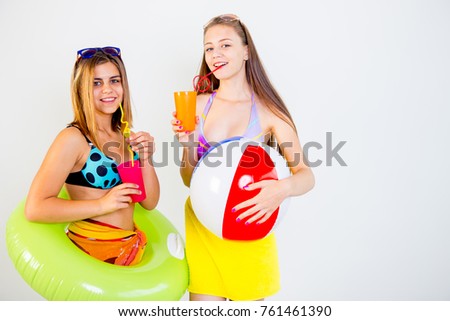 Girls on a beach