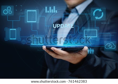Update Software Computer Program Upgrade Business technology Internet Concept. Royalty-Free Stock Photo #761462383