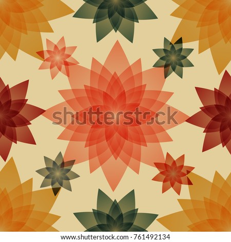 Seamless pattern background with floral abstraction. Vector illustration.