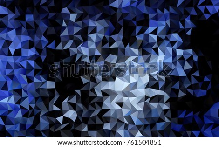 Dark BLUE vector triangle mosaic pattern. Colorful abstract illustration with gradient. The template can be used as a background for cell phones.