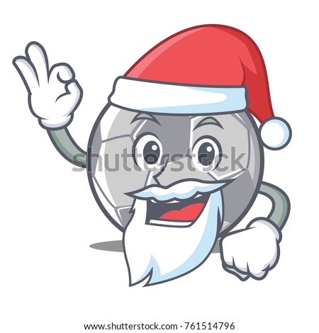 Santa football character cartoon style