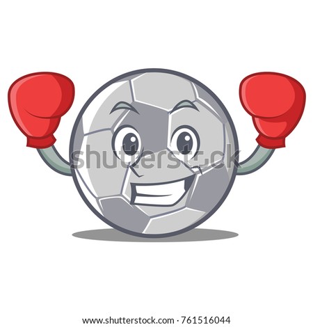 Boxing football character cartoon style