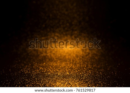 gold glitter Christmas lights abstract background. de-focused.