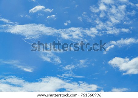 Blue sky and white cloud for background