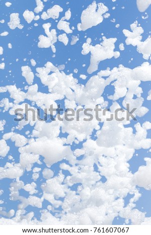 soap foam against the sky
