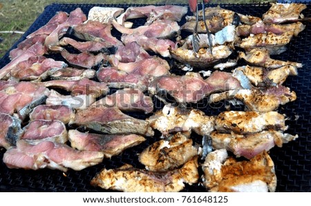 the grilled meat