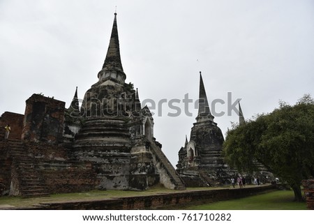 Picture of Wat Phra Si Sanphet, Tambon Pratuchai, Amphoe Phra Nakhon Si Ayutthaya, Chang Wat Phra Si Ayutthaya, Thailand.
