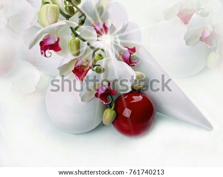 Orchids with ball