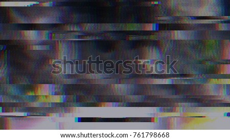 Unique Design Abstract Digital Pixel Noise Glitch Error Video Damage