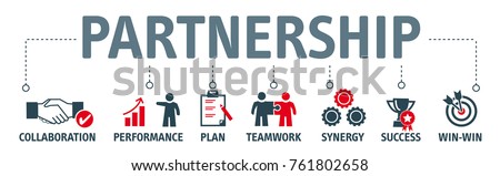 Partnership concept. Chart with keywords and icons. Strategic Partnership vector illustration Royalty-Free Stock Photo #761802658