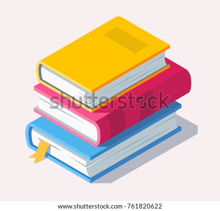 Isometric book icon in flat style. Vector