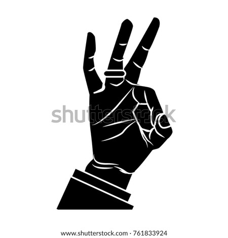 Ok hand symbol pop art