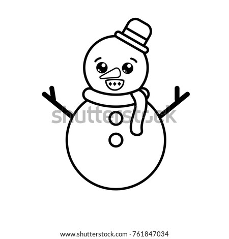 Snowman icon of Merry christmas and season theme Isolated design Vector illustration