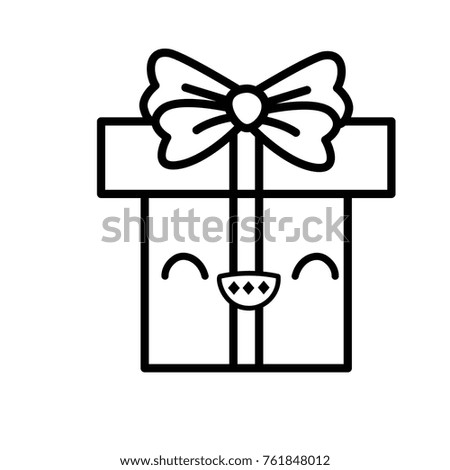 Gift icon of box present and holiday theme Isolated design Vector illustration