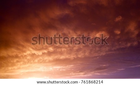 Background of sunset clouds