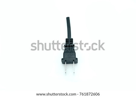 power plug isolated on white background Royalty-Free Stock Photo #761872606