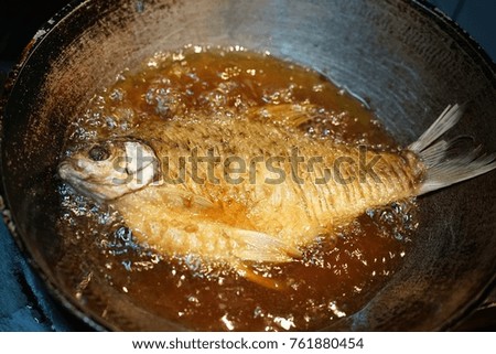 Fried fish at Bangkok,Thailand