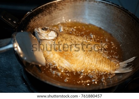 Fried fish at Bangkok,Thailand