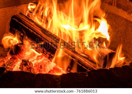 Blazing Fire Wood