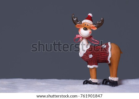 a reindeer Christmas ornament isolated against the background 