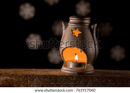aroma lamp, background for new year pictures, dark background