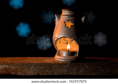 aroma lamp, background for new year pictures, dark background