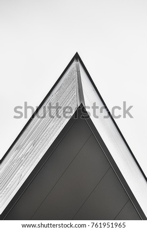 Black and white abstract of a building on the sylt island