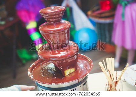 Vibrant Picture of Chocolate Fountain 
