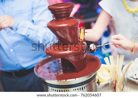 Vibrant Picture of Chocolate Fountain 
